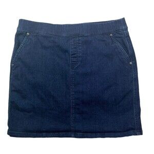 Intro Love the Fit Women's Size 10P 10 Petite Elastic Waist Stretch Denim‎ Skort